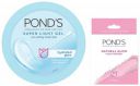 Pond's Super Light Gel Oil Free Moisturiser With Hyaluronic Acid + Vitamin E, 200 ML&Pond's Natural Glow Face Powder, Pink Glow - 30G...