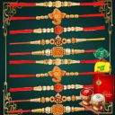 Poorak  Religious RK24_MB_PAK_10_J1 Assorted Rakhi Set  (10 Rakhi For Brother)...