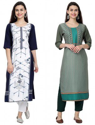 Pop Mantra Womens Crepe Regular Kurta