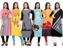 Pop Mantra Womens Crepe Straight Kurta...