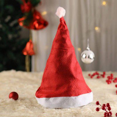 PoPo Toys 2 Pcs Santa Claus Hat for Youth - Red Size Youth