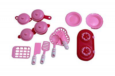 Popo Toys Baby Kitchen Set | Pink  Multicolor