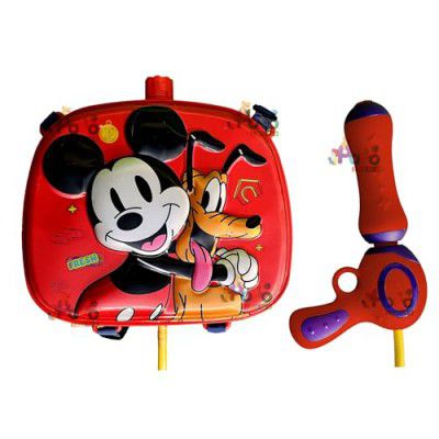 PoPo Toys Holi Pressure Pichkari with Mickey Bag Tank- 3 LTR, with Free Balloons, Gulal and Surprise Holi Gift | Multicolor