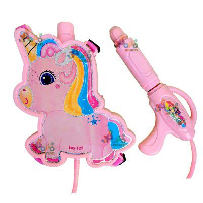 PoPo Toys Holi Pressure Pichkari with Unicorn Bag Tank- 2.5 LTR | with Free Balloons, Gulal and Surprise Holi Gift | Pink
