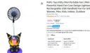 PoPo Toys Kitty Mini Portable Fan | Mini Lamp ...