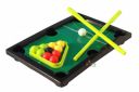 Popo Toys Mini - Pool Table | Table Top Snooker Game | Unisex |with 2 Cue Sticks & 11 Balls | Neon Green...