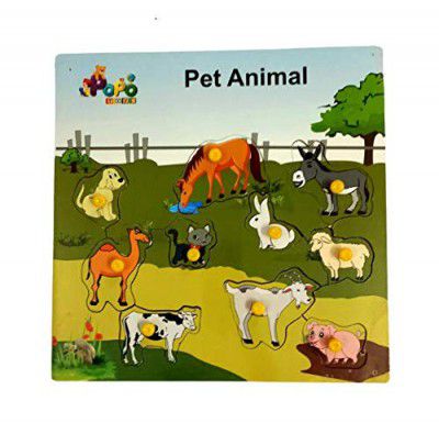 Popo Toys Pet Animal Tray, Multicolour with Knob