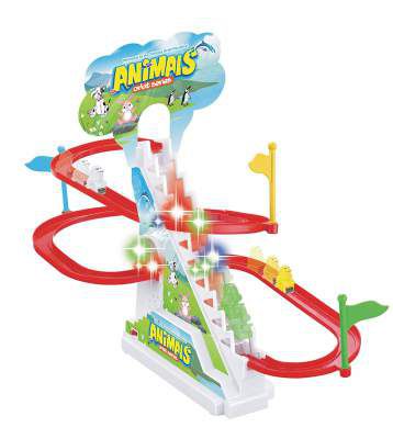 Popsugar Happy Dolphin Race Track Set with Music and Lights, Multicolor