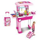 Popsugar Kitchen Set Trolly with Light and Music Toy for Kids Pink...