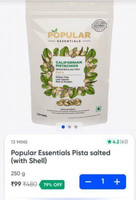 Popular Essentials Pista salted (250 g)