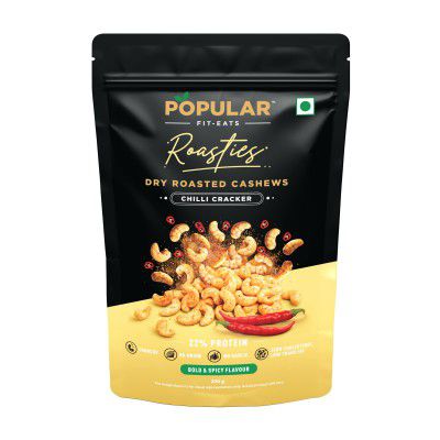 Popular Roasties Dry Roasted Cashew Chilli Cracker, 200 Gm