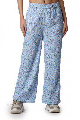 POPWINGS Casual Floral Printed Loose Fit Trousers for Women
