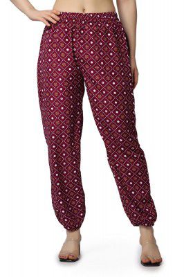 POPWINGS Casual Printed Joggers for Summer || Latest Stylish Women Joggers for Summer || Loose-Fit Pull On Joggers for Women || Women Joggers Pants for Summer