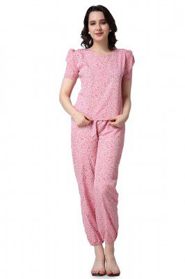 POPWINGS Casual Printed Top and Joggers Co-Ord Set for Women