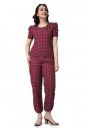 POPWINGS Casual Printed Top and Joggers Set for Women || Stylish Summer Co-Ords Set for Women || Round-Neck Top and Joggers Combo Set for Women...