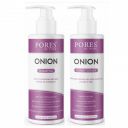 PORES Be Pure Onion Shampoo and Conditioner Combo for Hair Growth & Hair Thickness | Sulfate & Paraben Free | Anti-Dandruff, Hair Fall Control, Deep Nourishment for Dry & Damaged Hair | Unisex Formula