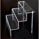 Porpoise Acrylic Riser Stand Shelf, Golu Stand, 3 Steps Display, 12 inch * 9 inch * 9 inch -Big, Display For Cupcake, Collectibles, Toys, Gifts, Plants, Mousse Jar (Transparent 5 mm thickness)...