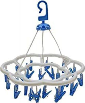 Portable Clothes Drying Rack Space Saving Travel Rotatable Clips, (24 Clip) Clothesline Hanging,Drying Hanger Rack (Pack of 1)