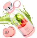 Portable Mini Blender for Fresh Juice, 420ml Glass Bottle, Pink for juice....