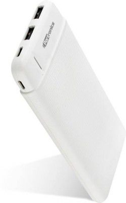 Portronics 10000 mAh 12 W Power Bank  (White, Lithium Polymer, Fast Charging for Mobile)