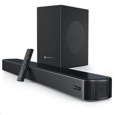 Portronics 200W Spatial Arc Bluetooth Soundbar with Wired Subwoofer for Deep Bass & Spatial Audio