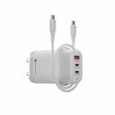 Portronics Adapto 65X Adapter/Charger 65W with Triple Output (USB +PD)...