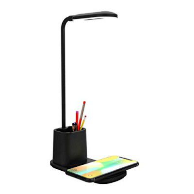Portronics Brillo Ii Lamp with Wireless Charging, Pen Holder, Led Indicator(Black, Pack of 1) - Cellular Phones