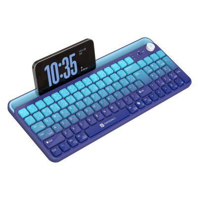 Portronics Bubble 4.0 Wireless Keyboard with Bluetooth + 2.4 GHz USB Receiver