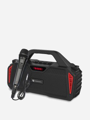 PORTRONICS Chime 20W Wireless Bluetooth Speaker with Wired Karaoke Mic.