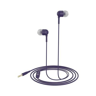 Portronics Conch 50 in-Ear Wired Earphone with Mic 3.5mm Audio Jack (Violet)