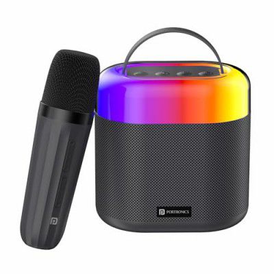 Portronics Dash 3 16W Bluetooth Speaker AUX in, BT5.3v, Micro SD Card, Type C Charging Port(Black)