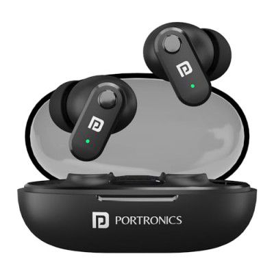 Portronics Harmonics Twins S16 in-Ear Wireless TWS Earbuds (Black)