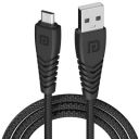 Portronics Konnect B Micro USB Cables For Fast Charging & Data Sync 3.0 Amp with PVC Heads I Nylon Braided I 1 mtr(Black)...