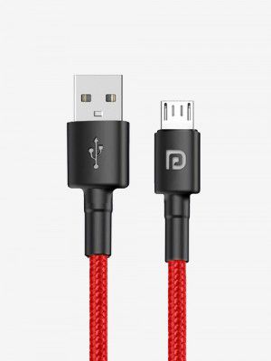 Portronics Konnect B POR-1235 1M Micro USB Cable (Black/Red)