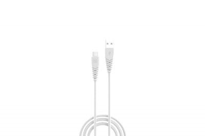 Portronics Konnect Core II 3A Fast Charging 1M Type-C Cable for All Type C Smartphones (White)