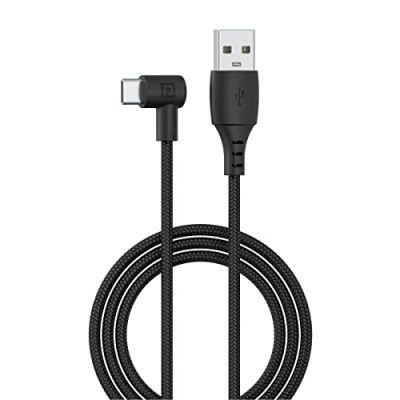 Portronics Konnect HD Type C Cable with 3A Fast Charging, Nylon Braided, Fast Data Sync, 1.2 Meter(Black)