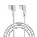 Portronics Konnect L 60W PD Type C to Type C Mobile Charging Cable, 1.2M, Fast Data Sync, Tangle Resistant, TPE+Nylon Braided(White)...