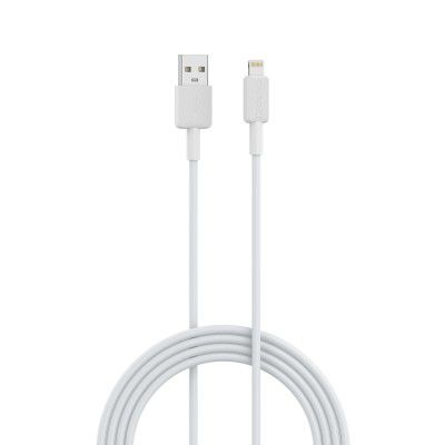 Portronics Konnect Link USB to 8PIN Fast Charging Cable , 1M Length(White)