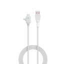 Portronics Konnect Spydr 2 Multi-Functional Charging Cable (Type C + Micro USB) 3.0 A Output, PVC Material(White)...