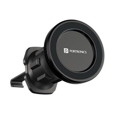 Portronics Mogun 4 Magnetic Car Phone Holder Stand (Black)