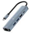 Portronics Mport 51 5-in-1 Type C HUB with RJ 45 (Grey)...
