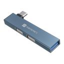 Portronics Mport Mino C High Speed 3-Port USB 2.0, Aluminium Alloy Body, USB Type-C (Grey)...