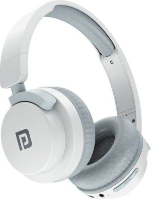 Portronics Muffs M2 Wireless Bluetooth & Wired Headset (White, On the Ear)