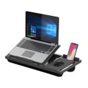 Portronics My Buddy G Laptop Desk with Storage & Mouse Pad, Adjustable Height, Compatible Upto 15 inches Laptop(Black)...