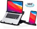 Portronics My Buddy Hexa 22 with Rotation Base, Mobile Holder, Adjustable Height, Foldable POR-1157 Laptop Stand...