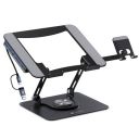 Portronics My Buddy K9 Pro Max, Adjustable Laptop Stand with 6-in-1 USB Hub...