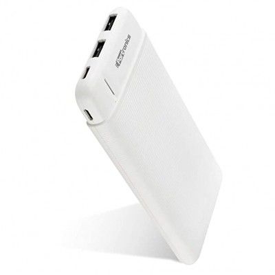 Portronics 10000 mAh 12 W Power Bank  (White, Lithium Polymer, Fast Charging for Mobile)