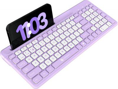 Portronics POR 2207 Bluetooth Multi-device Keyboard  (Purple)