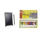 Portronics Portable Ruffpad E-Writer (8.5-Inch) LCD with 4 Magnet, Stylus Drawing Handwritin & Camel Camlin Kokuyo Student Water Color Tube - 5Ml Each, 12 Shades...