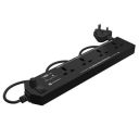 Portronics Power Plate 4 Extension Board with 4 Universal Sockets, USB Charging Port, 1.5 Meter Long Cord, 1500 Watts, Child Safety Shutter, 3 Pin Multi Plug for Home Appliances (Black)...